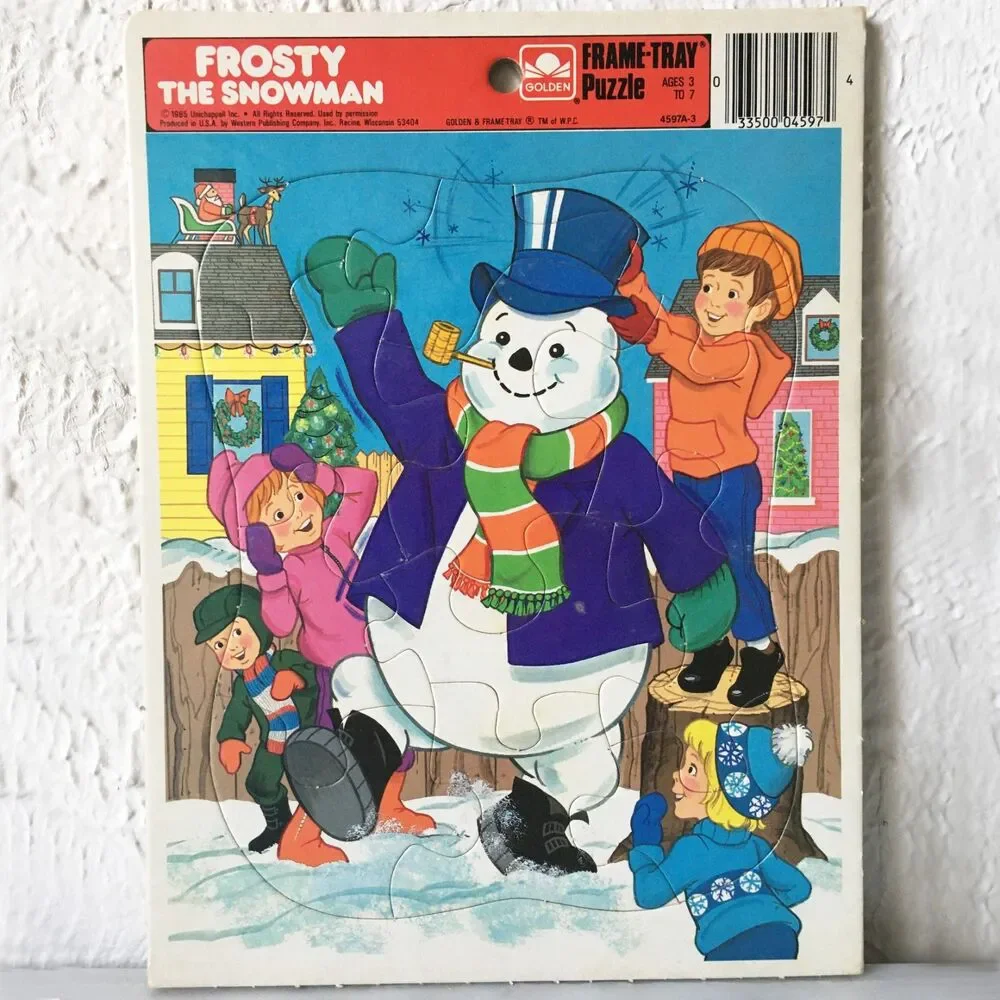 Vintage Frame Tray Puzzles 3 Whitman 1983 Rainbow Brite Frosty the Snowman